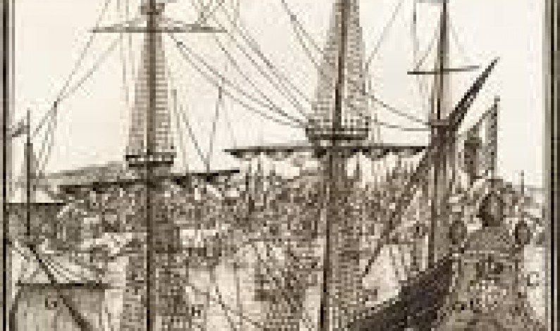 Padre Eterno Galleon, one of the biggest ships of its kind at that time 1665