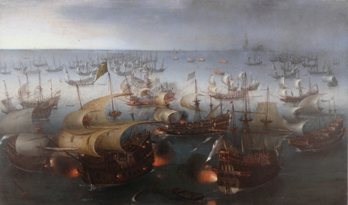Vroom_Hendrick_Cornelisz_Battle_between_England_and_Spain_1601